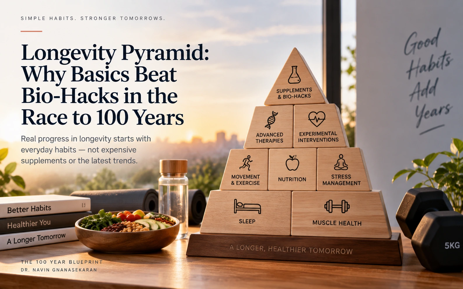 Longevity Pyramid: Why Basics Beat Bio-Hacks in the Race to 100 Years