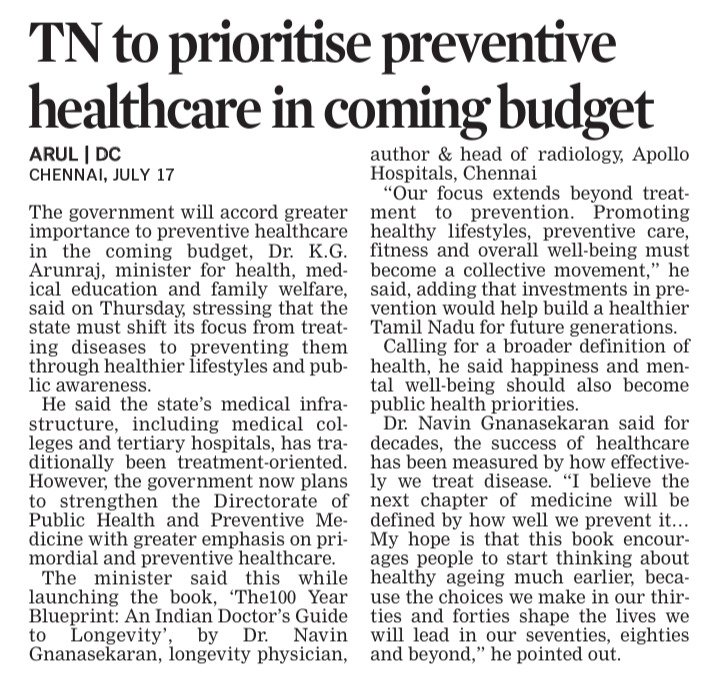 TN to prioritise preventive healthcare in coming budget